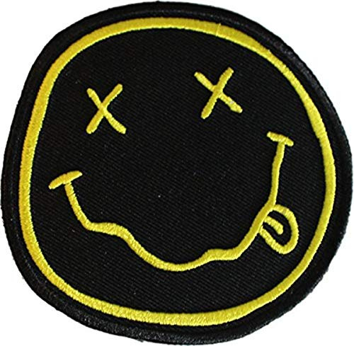 Nirvana Smiley Patch - Officially Licensed Original Artwork, 3 x 3, Iron-On / Sew-On Embroidered Patch