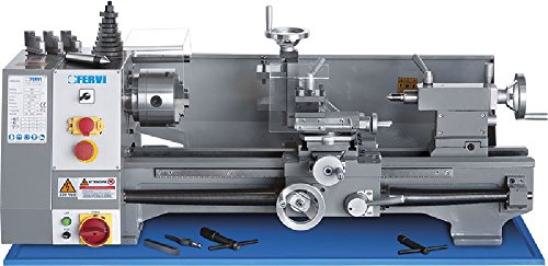 TORNIO PARALLELO PER METALLO CON CAMBIO DI VELOCITA' A CINGHIA E DISPOSITIVO DI FRESATURA INCLUSO MONOFASE FERVI 0657