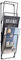 pt, CR120BK Porte-revues mural 4 compartiments Métal Noir H60 x 8 x 19 cm