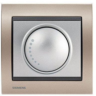 Va et Vient Variateur 500W Silver Delta Iris + Plaque Métal Champagne