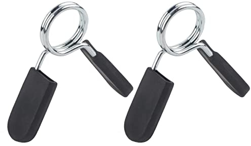VGEBY 2er Set Federverschlüsse, 25mm Hantel Hantelverschlüsse Schnellverschluss Hantel Sicherung Hantelstange Federclip Verschluss Barbell Halsbänder Feststeller