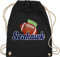Shirtracer Turnbeutel Rucksack - American Football Deko Superbowl Party - 100% Seahawk - Unisize - Schwarz - kinderturnbeutel sport football/seahawks turnsackerl tasche kinder 25. geburtstag beutel