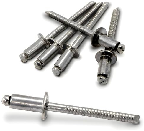 PROTECH 20 Stück Blindnieten 6,0x30 mit Flachkopf DIN 7337 V2A rostfreier Edelstahl A2 Popnieten Nieten Blindniet ISO 15983