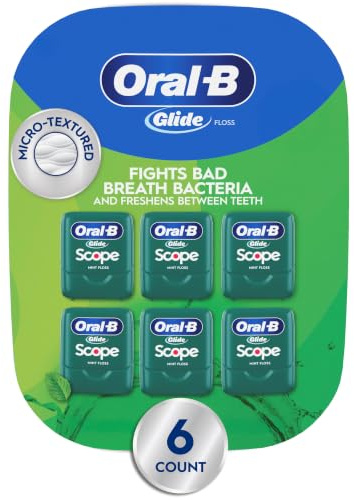 Oral-B Glide Dental Floss, Scope Flavor, 40m (Pack of 6)