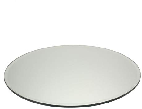 Floralcraft 20cm Round Mirror Plate with Bevelled Edge for Wedding Table Centerpiece (Pack of 1)