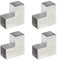 vidaXL 4x Pfostenverbinder L-Form 2 Hülsen Balkenschuh Holzverbinder Eckverbinder Pfostenecke Balken Verbinder Feuerverzinkt Verzinktes Metall 101x101mm
