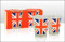 Union Jack Schnapsgläser, 2 Stück, London-Souvenir