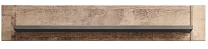 trendteam smart living - Wandregal Bücherleiste Bücherregal - Wohnzimmer - Georgia - Aufbaumaß (BxHxT) 135 x 24 x 20 cm - Farbe Tabak Eiche mit Matera - 173548348