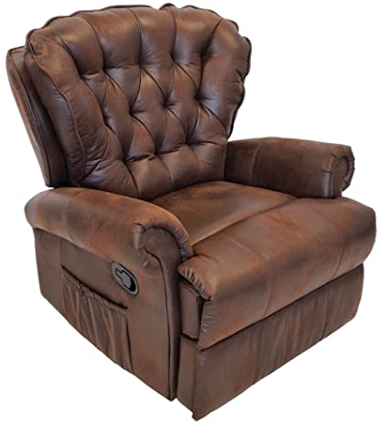 abc HOME | Sessel | Mikrofaser | braun | manuell verstellbar | Liegefunktion