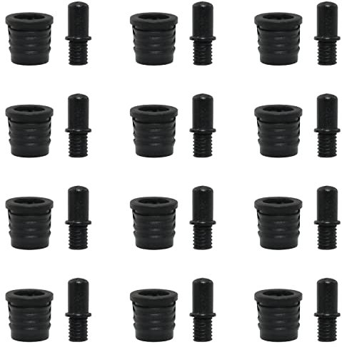 WHYHKJ 12 Sets Speaker Grill Guides Speaker Grill Peg DIY Audio Speaker Buckles Plastic Ball Socket Type Grill Guides Peg Kit Speaker Buckles Snap Button Fasteners for Speaker Parts Accessories