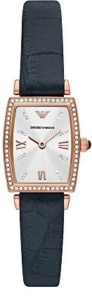 Emporio Armani Uhr für Damen , Zweizeiger Uhrwerk, 26mm Edelstahlgehäuse mit einem ProPlanet Lederarmband, AR11469