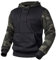 Sweatshirt mit Kapuze für Herren, Buchstabe, bedruckt, Slim Fit, modisch, schick, lässig, Pullover, Plaid einfarbig, mit Reißverschluss, Taschen, Le Noir-C, XL
