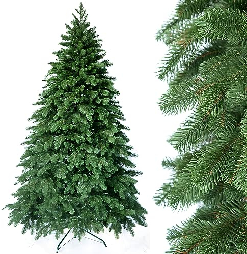 SMEREKA® Künstlicher Weihnachtsbaum 150 cm [Spritzguss 100% Naturgetreue, Made in EU] - Nordmanntanne Tannenbaum Künstlich mit Metallständer - Christbaum Christmas Tree