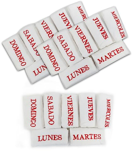Super Mundo - Paños de Limpieza de Microfibra, Bayetas Microfibras, 7 Unidades, Ideal para Limpieza, Cocina, Coche, Baño, 30 X 40 cm (Semanal Blanco)