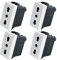 4 Pezzi Presa Bipasso 2P+T 16A Compatibile con Bticino Living International, MOKEKA Presa Bivalente da Muro, Multifunzionale, Resistente, Sicura e Pratica (Bianco, Presa Bivalente)