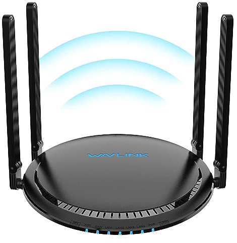 Routeur WiFi 6, WAVLINK Routeur WiFi Bi-bande AX3000 pour Le Jeu à Domicile, Routeur WiFi Puissant avec 4*5dBi High-Gain Antennas, MU-MIMO, OFDMA, Touchlink, Beamforming, WPA3, IPV6, Contrôle Parental