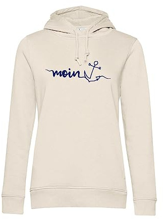 tomBrook Damen Hoodie mit Moin-Anker-Print - Weicher Kapuzenpullover mit seitlichen Eingrifftaschen