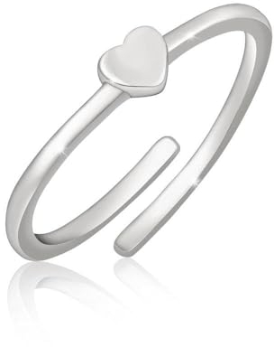 GD GOOD.designs Herz Ring für Damen - Verstellbarer Damenring mit Herz-Anhänger - Rostfreier 316L Edelstahl in 18K Gold, Silber oder Rosegold