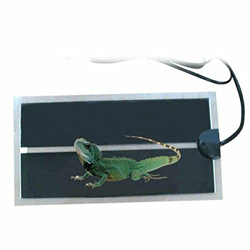 Eurobuy Reptile Heating Mat with Temperature Adjustment,Waterproof Pets Reptile Heat Pad, for Turtles Lizards Frogs (14W 28x28cm)