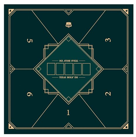 LaiEr 60/80/100/120/140/160cm Quadratische Poker Matte Texas Hold'em Poker Gummimatte Poker Topper für Tische Faltbare Tragbare Poker Tischplatte Layoutw für Poker Spiele Blackjack Casino(80 * 80cm)