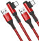 Câble USB C Coudé 90 Degrés [3M/Lot de 2] [Charge rapide compatible PD&QC3.0] compatible avec i Phone 16 15 Plus Pro Max Samsung Galaxy S23/S22 Google Pixel PS5 Autres appareils Android USB-C