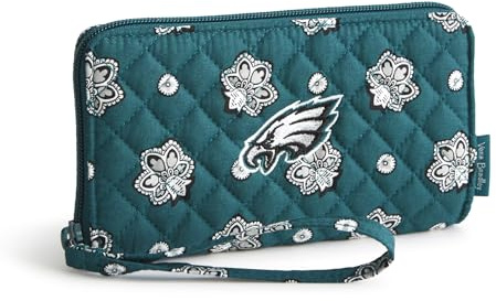 Vera Bradley Women's Cotton NFL Front Zip Wristlet (Multiple Teams Available)