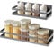 Uten Magnetic Spice Rack, 2 Pack Magnetic Shelf Spice Rack, Removable Magnetic Fridge Shelf Without Drilling for Kitchen Organization and Storage for Spice Jars and Seasoning Bottles, Black