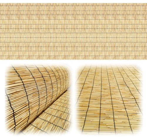 Rouleau De Clôture En Roseau 1m X 3m 1m20 X 5m 1m40 X 10m Canisse Bambou Taille Personnalisée Brise-Vue En Roseau Durable Facile À Installer Rouleaux De Clôture Pour Balcon Brise-Vent Exterieur Terras
