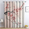 Kirschblüten Vorhang, Japanisch Gardinen mit Ösen 2er Set Verdunkelungsvorhang, Blumen Vorhänge, Wohnzimmer Schlafzimmer Kinderzimmer Blickdichte vorhänge, 170x200 cm j1&-4