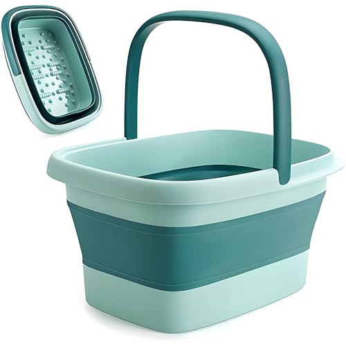 Roysmart Baño de Pies Plegable Con Masaje - Bañera de 15 L Para Aliviar el Estrés y la Fatiga - Gran Cubo