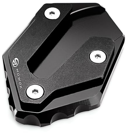 MOWOK Zubehör Für Yamaha MT07 MT09 TRACER 7 GT 9GT 900GT 700GT XSR 700 900 | MT-07 TRACER 7GT 9 GT XSR700 XSR900 R7 R9 R125 FZ6 XJ6 MT-125 MT-09 SP 2026 Motorrad Seitenständer Vergrößern Platte, Schwarz