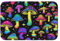 Mexpekil Neon Colored Mushroom Pattern Absorbent Doormats 40x60 cm, Non Slip Indoor Outdoor Door Mats, Floor Mats for Home Kitchen
