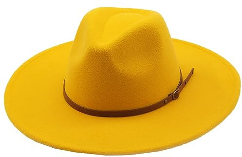 OLSKFUH Winter Fedora Hut Top 9,5 cm Krempe Männer Und Frauen Filz Jazz Hut,20-55-58cm