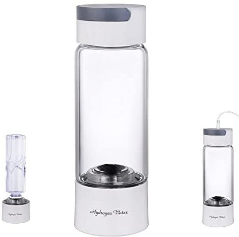 Wasserstoff Reichhaltiger Wasserflasche Tragbar Wasserstoffwasser -Ionisator -Generator Mit Flaschenadapter Und Inhalator Spe & Pem Dual Ionizer Machen Sie Den Wasserstoffgehalt Bis Zu 4000 PPB 380 Ml