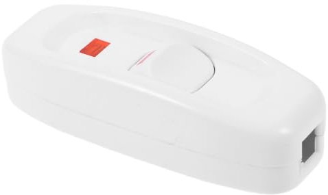 DIYEAH Vintage Lampenschalter Praktischer Kleiner Schalter Für Nebenleuchten Kunststoffgehäuse Mit Indikator Für Schlafzimmerbeleuchtung