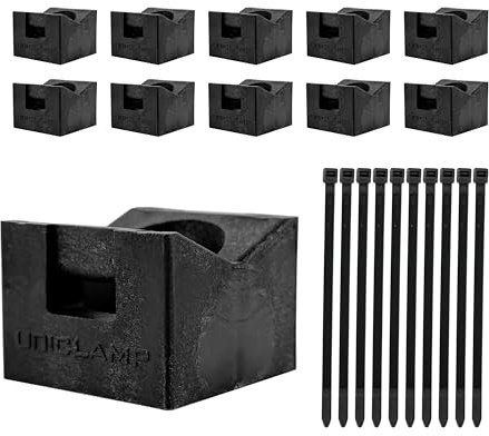 V-BAT™ Pipe Clamp Kit – 3/8 to 5 Universal Flat Mount Clamp with Nylon or Stainless Strapping – Optional HDPE Sleeve – 10-Pack or 100-Pack – Made in USA (V-BAT + Nylon Strap, 10)