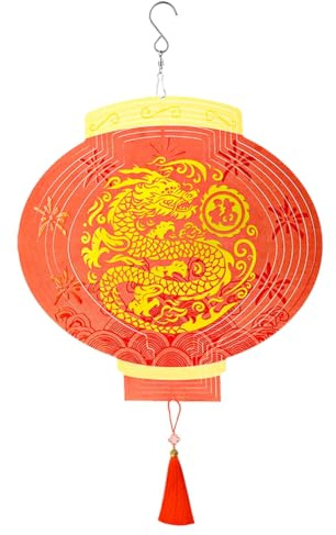 Bosiyrggrl 12Inch New Year Wind Spinners Outdoor 3D Chinese Dragon Wind Spinner Garden Decor, for Hanging Patio Yard Decoration, Fine Workmanship