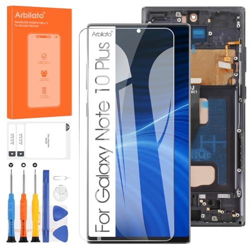 Arbilato LCD Écran pour Samsung Galaxy Note 10 Plus ecran avec Cadre | SM-N975F,SM-N975U, DisplayTactile Digitizer Assemblée Kits,sans Empreinte