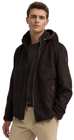 bugatti Herren Jacke 177213-11019 | Regular Fit wasserabweisend Premium Suede mit Kapuze