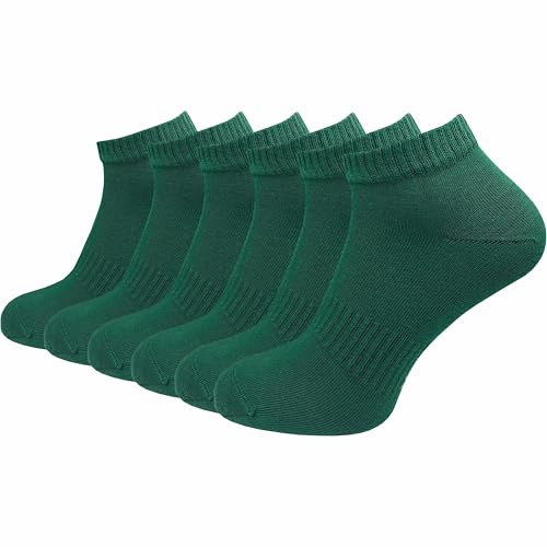 GAWILO Sportsocken ohne Naht (6 Paar) | Kurze Socken für Damen und Herren | Dank Rippschaft kein Verrutschen und kein Faltenwurf (DE/NL/SE/PL, Numerisch, 43, 46, Regular, Regular, grün)