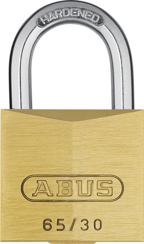 ABUS Vorhängeschloss Messing 65/30 gl.-304 - gleichschließend - Schlosskörper aus massivem Messing - gehärteter Stahlbügel - ABUS-Sicherheitslevel 4