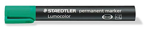 STAEDTLER 352-5 Lumocolor Marker permanent Rundspitze, 2 mm, 10 Stück, grün