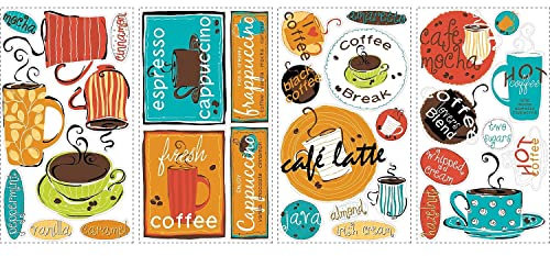 RoomMates Wiederverwendbare Wandsticker Café