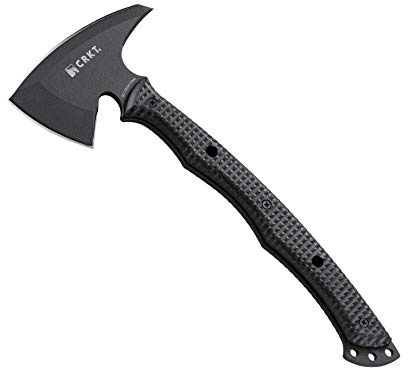 CRKT Kangee T-Hawk Outdoor Tomahawk with Sheath, Black, 2725
