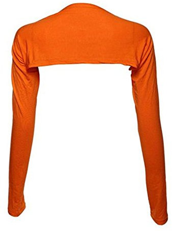 YEESAM Bolero Shrugs for Women Long Sleeve Arm Sleeves Hijab Accessories One Size (Orange)