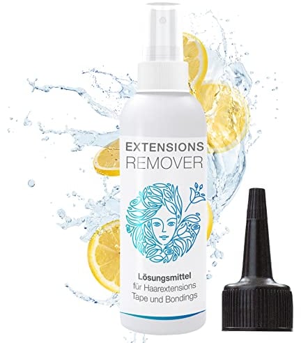 GlamXtensions Bondinglöser und Tape in Lösemittel Spray für Hair Extensions, Perücke, Haarteil und Haarverlängerung. Remover Bonding Tapeband Entferner Lösungsmittel 100ml - Made in Germany