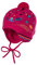 maximo Mädchen, ausgenäht, Bommel, Bindeband, UFO Mütze, Mehrfarbig (Dunkelpink/Keramik 5720), 47 cm (Herstellergröße: 47)