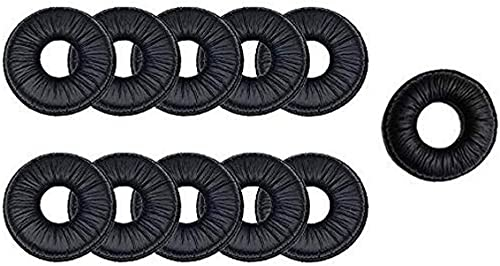 Global Tech Headset Leatherette Ear Pads - 10-Pk w/Bonus|Compatible with Platronics CS50,CS55,Jabra/GN 2100,2110,2124,2125,9300,9330,9350, Mitel Cordless Headset | 67063-01, 14101-08
