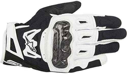 Alpinestars Handschuhe SMX-2 AIR Carbon Motorrad Leder Mesh schwarz weiß XXL/11