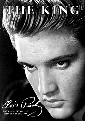 Salopian Sales – Elvis Presley Poster – Kopie – A3 – The King – Geboren 8. Januar 1935 – Gestorben 16. August 1977 – Wohnzimmer-Dekor